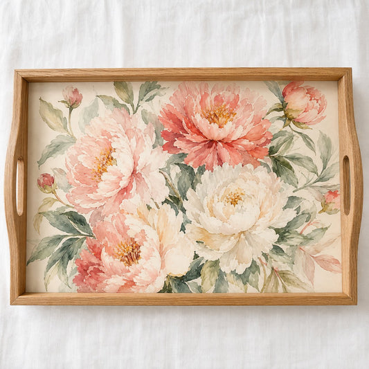 Peony Blush Serving Tray, image 1