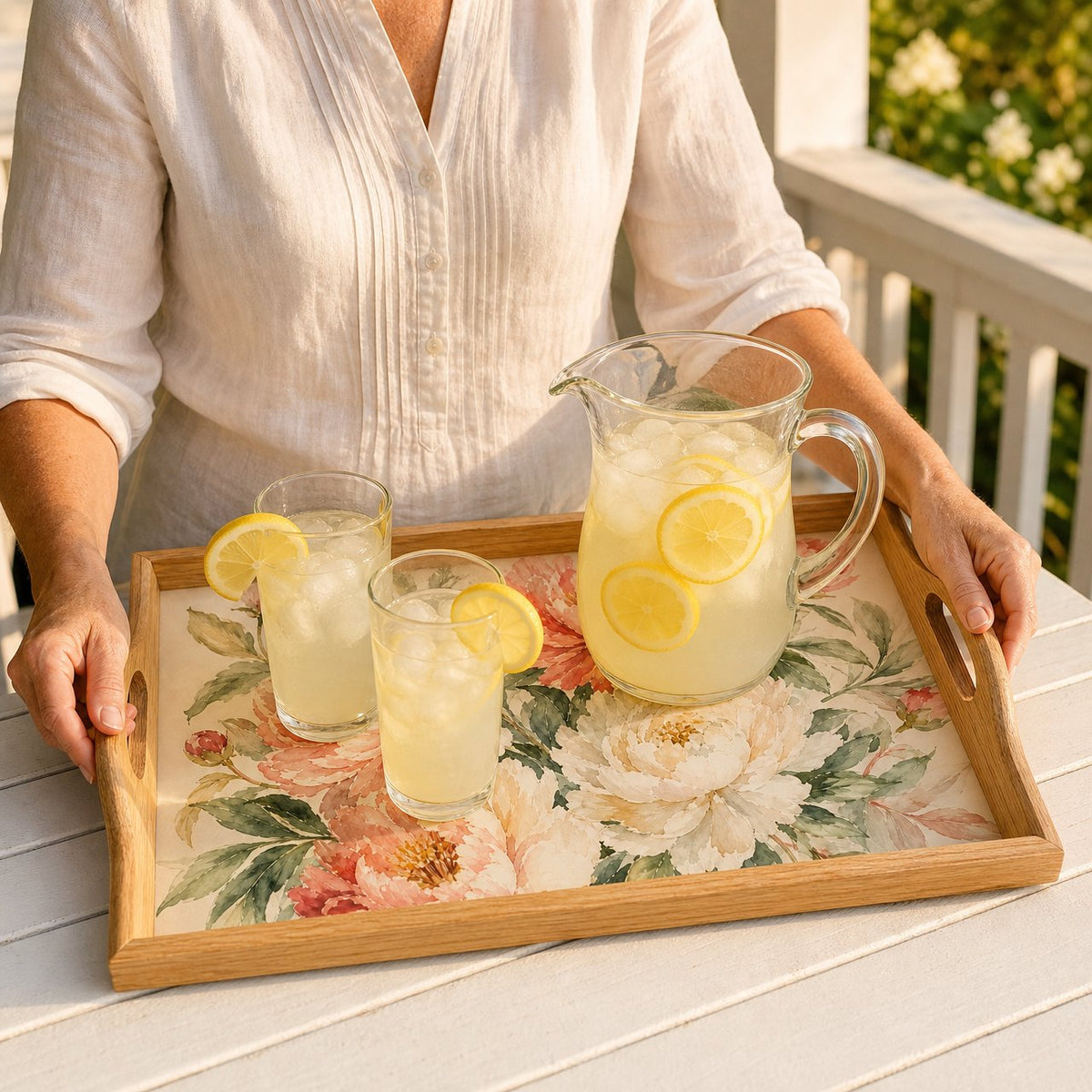 Peony Blush Serving Tray, image 5