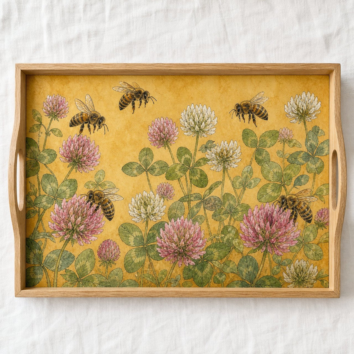 Clover and Bee Serving Tray, image 1