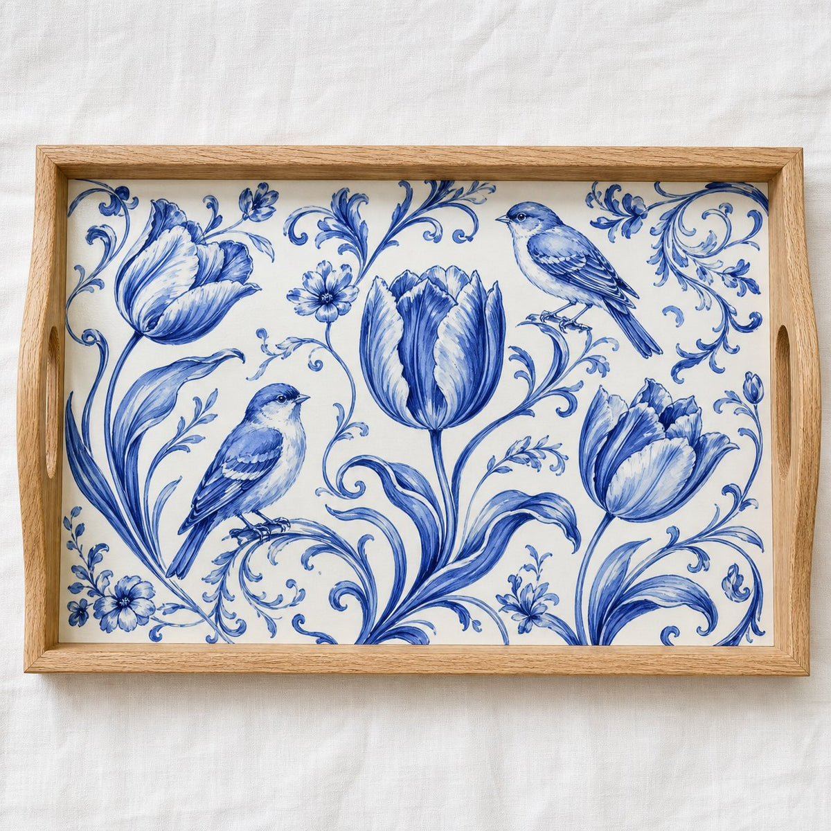Delft Garden Serving Tray, image 1