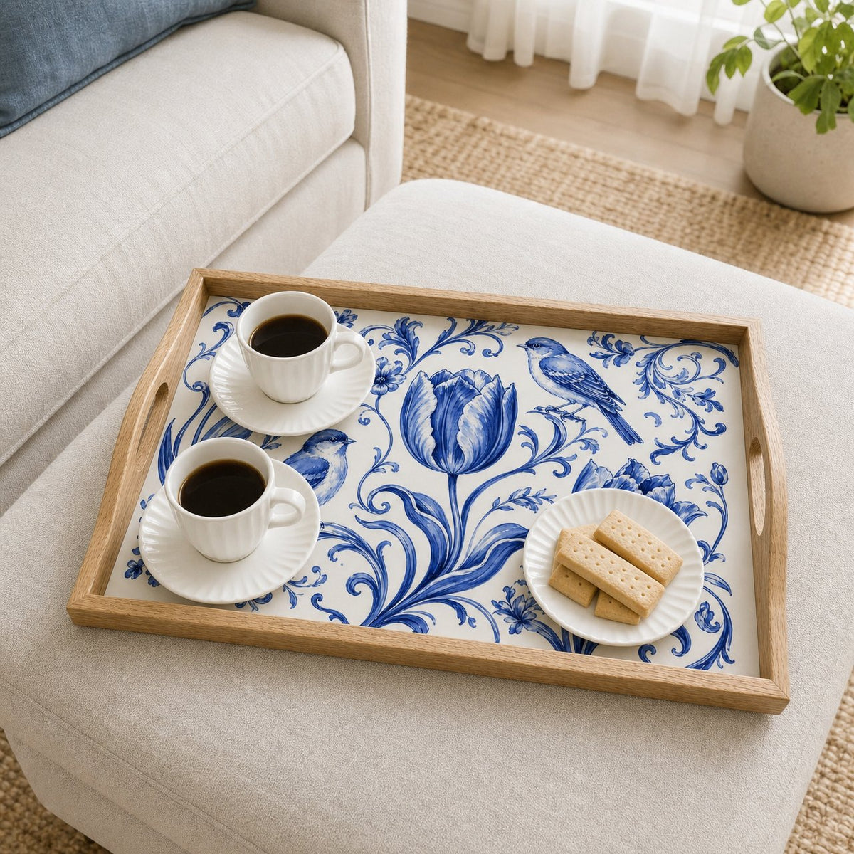 Delft Garden Serving Tray, image 4