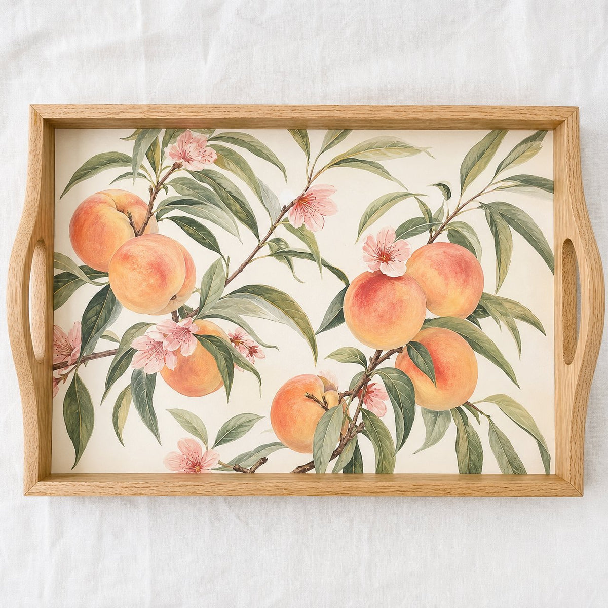 Peach Branch Serving Tray, image 1