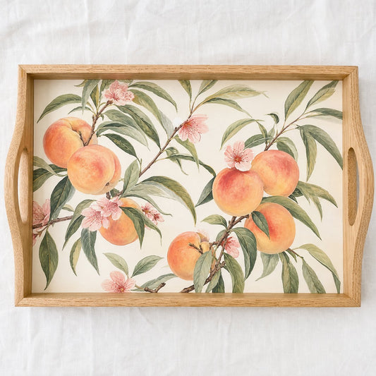 Peach Branch Serving Tray, image 1