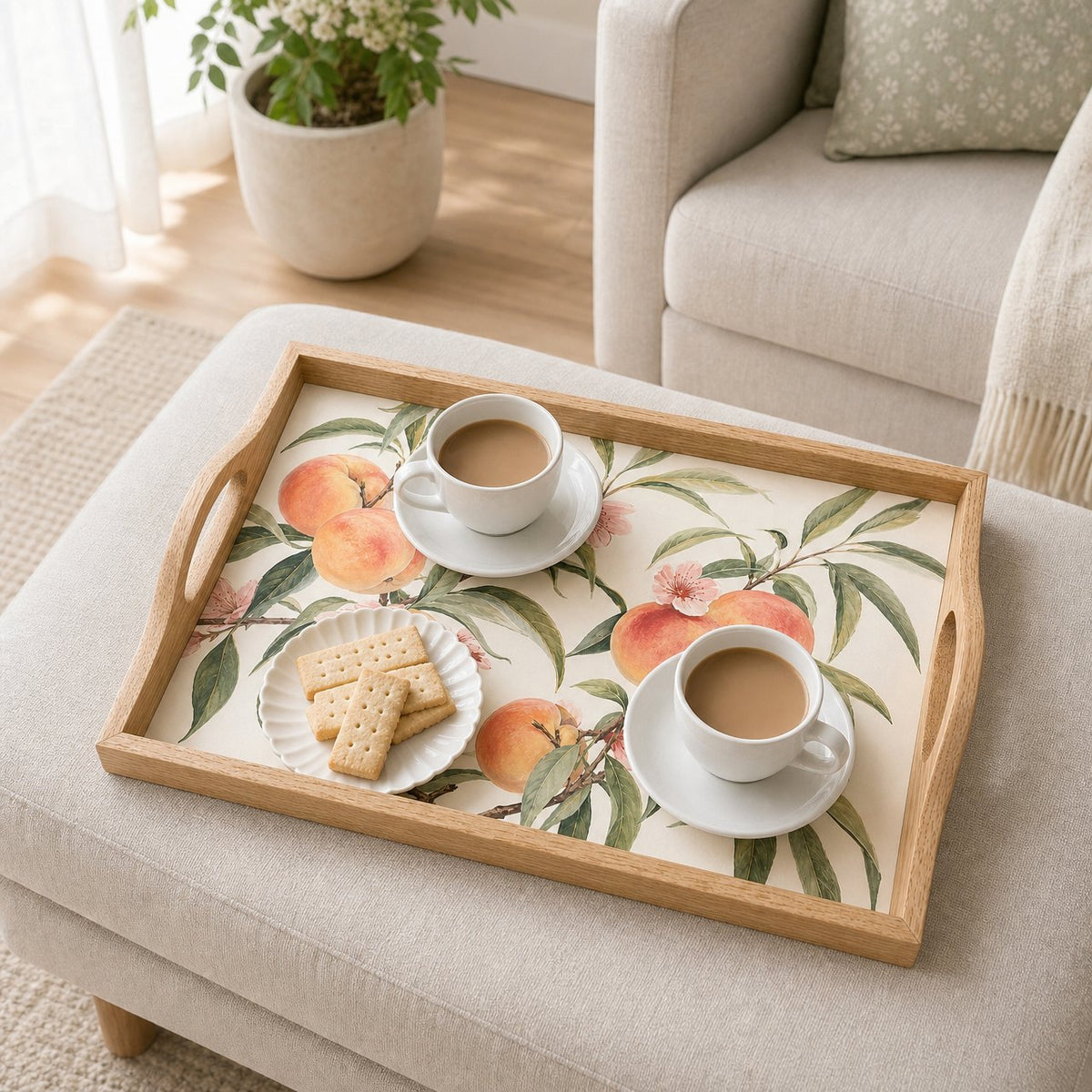 Peach Branch Serving Tray, image 4