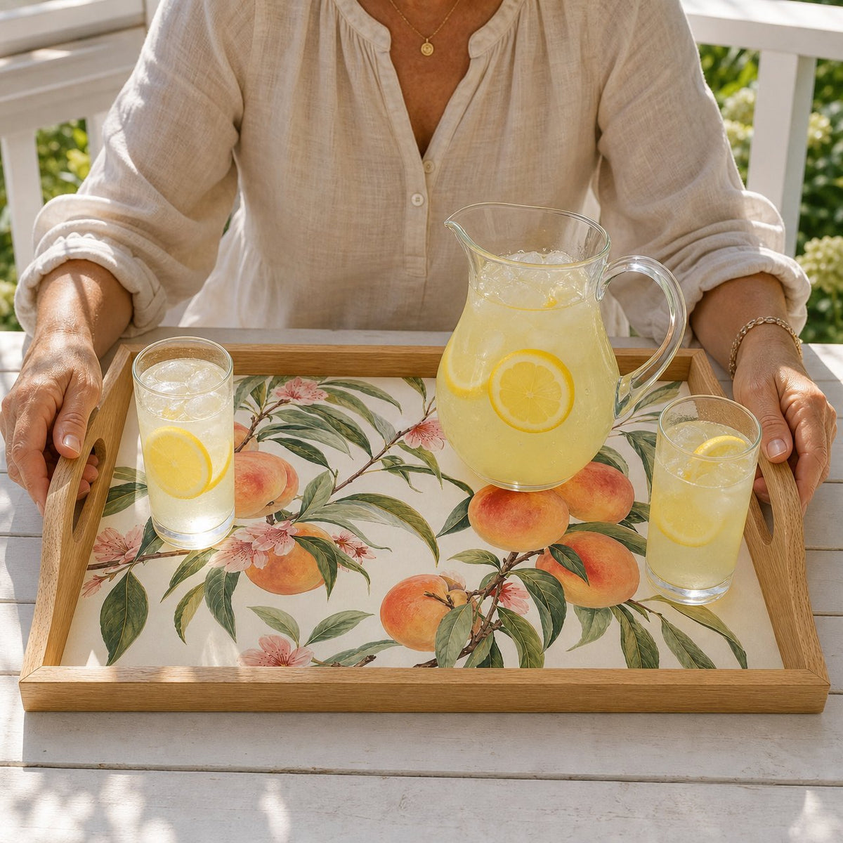 Peach Branch Serving Tray, image 5