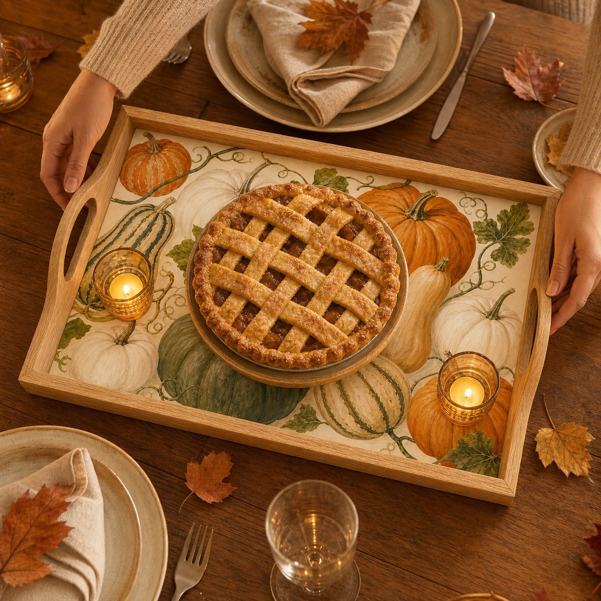 Pumpkin Gathering Serving Tray, image 5