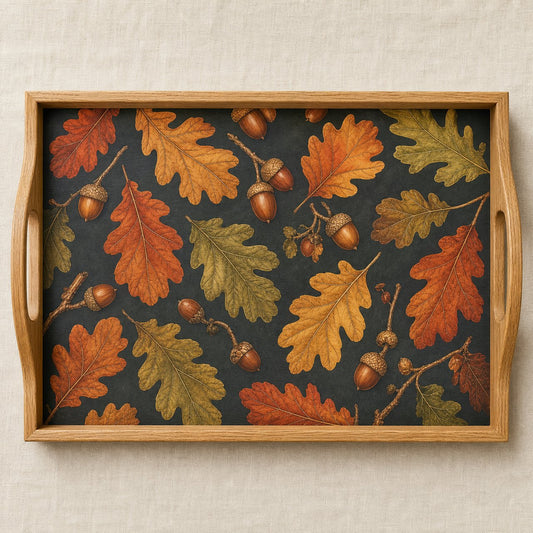 Oak and Acorn Serving Tray, image 1