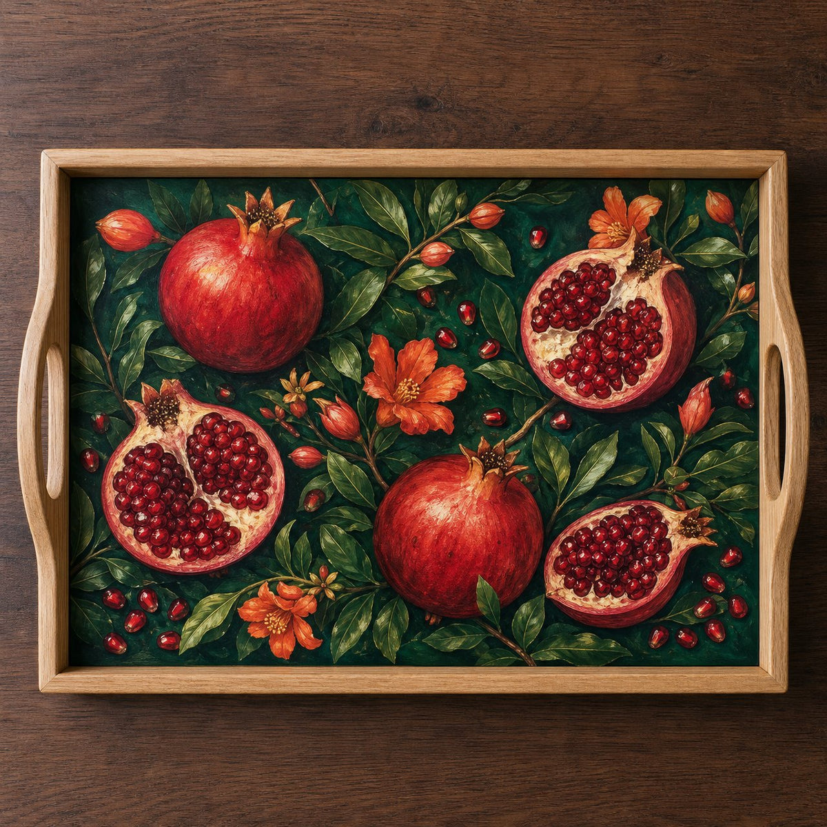 Pomegranate Jewel Serving Tray, image 1