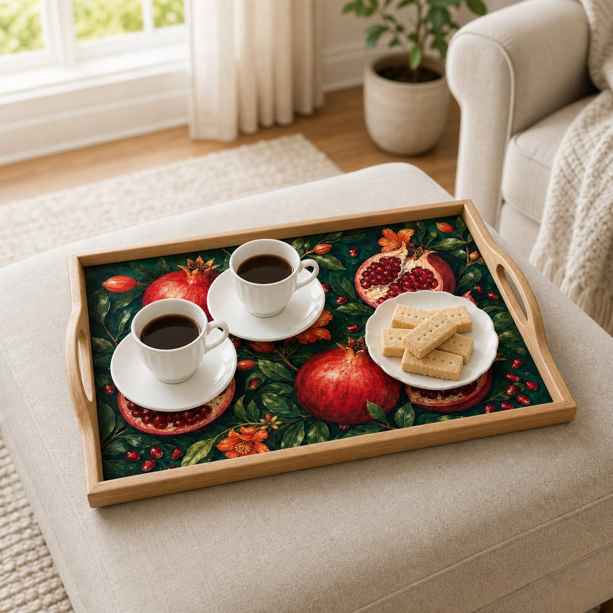 Pomegranate Jewel Serving Tray, image 4