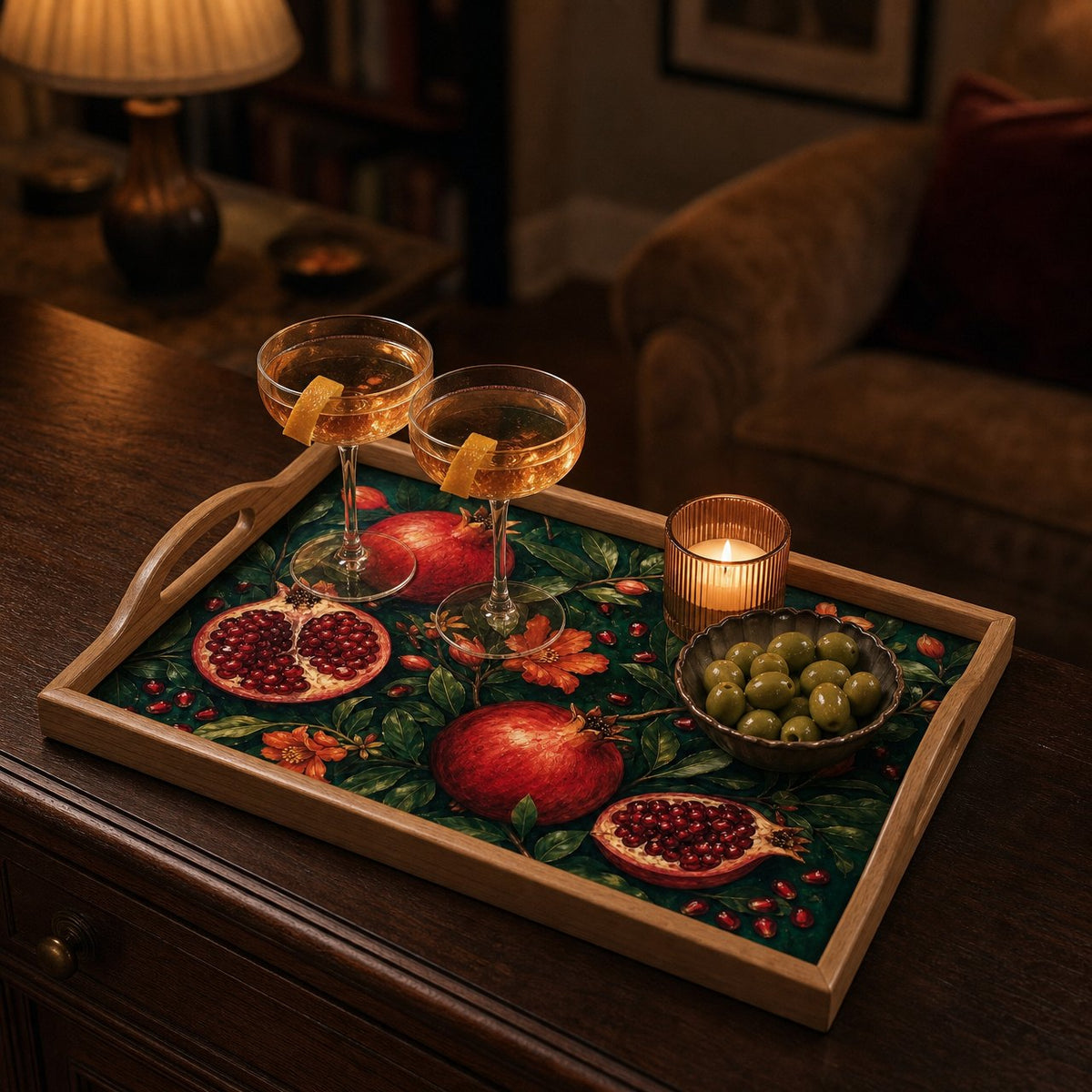 Pomegranate Jewel Serving Tray, image 5